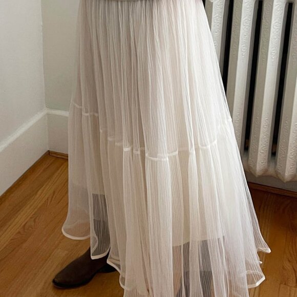 Oak + Fort NWT Skirt S Small Black Layered Tulle Midi NEW - Picture 14 of 14